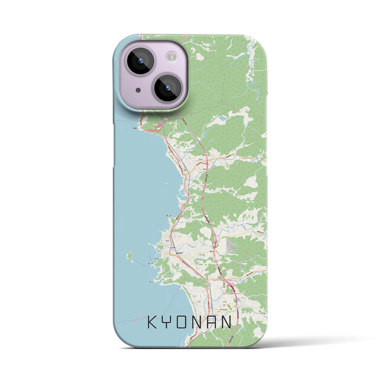 【鋸南（千葉県）】地図柄iPhoneケース（バックカバータイプ）