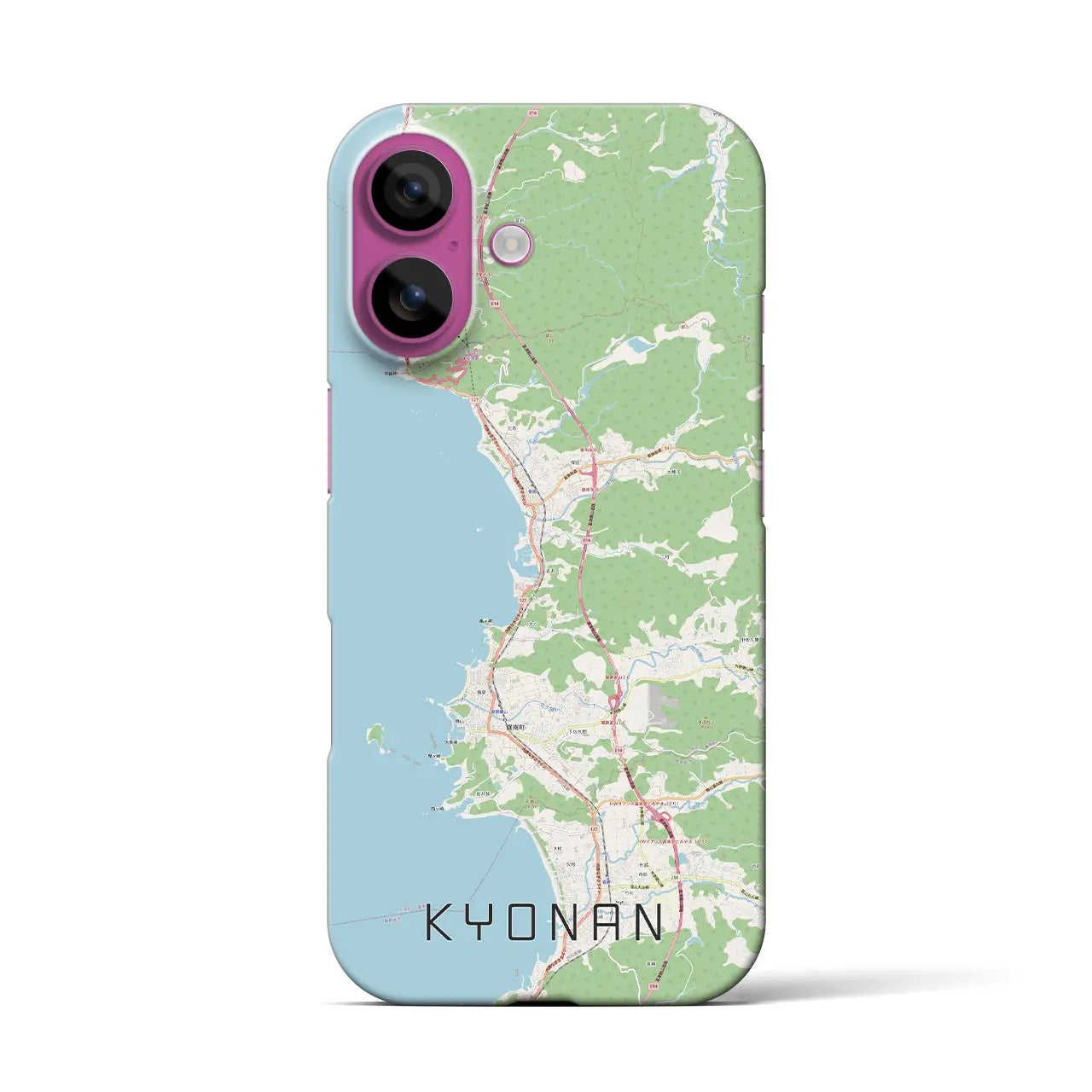 【鋸南（千葉県）】地図柄iPhoneケース（バックカバータイプ）