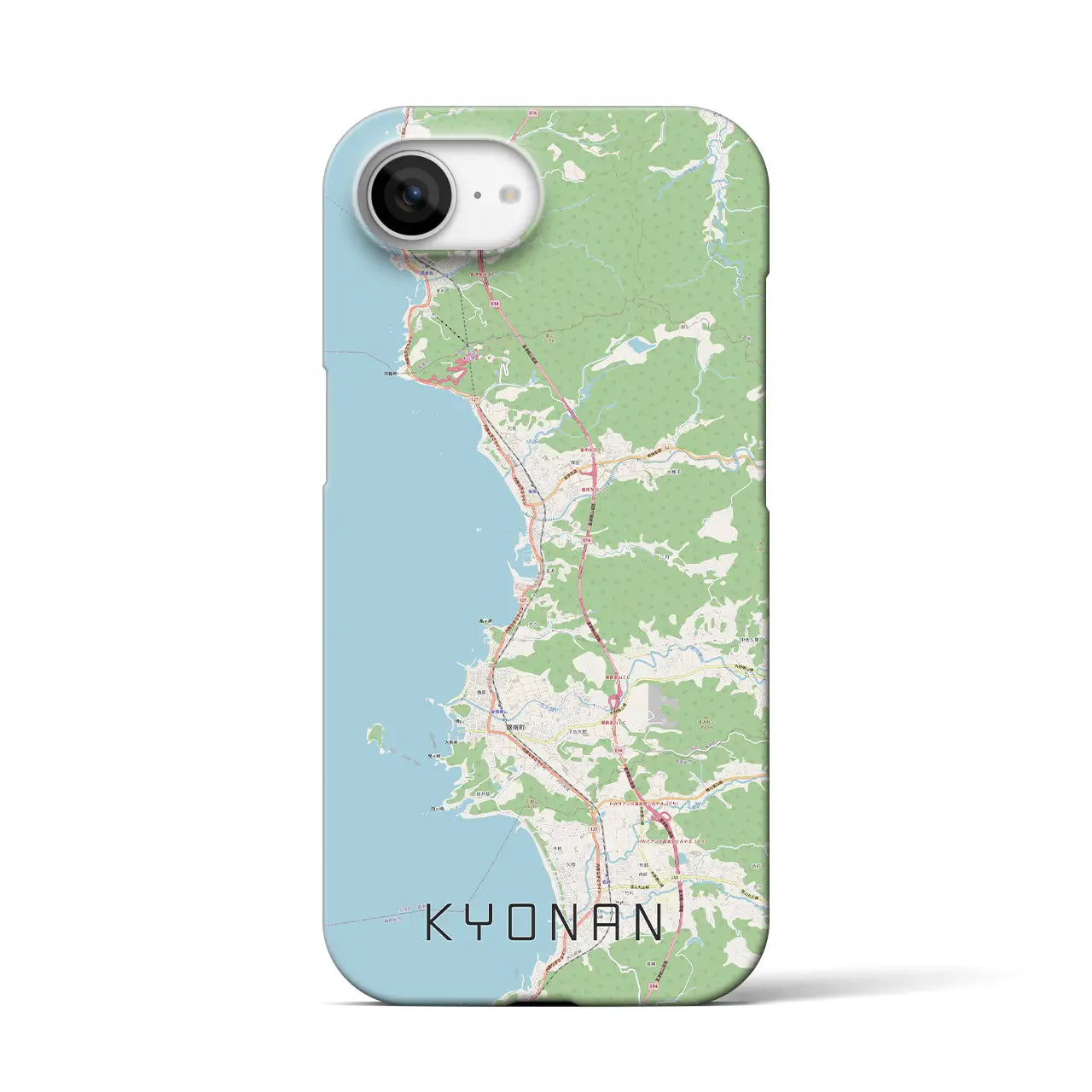 【鋸南（千葉県）】地図柄iPhoneケース（バックカバータイプ）