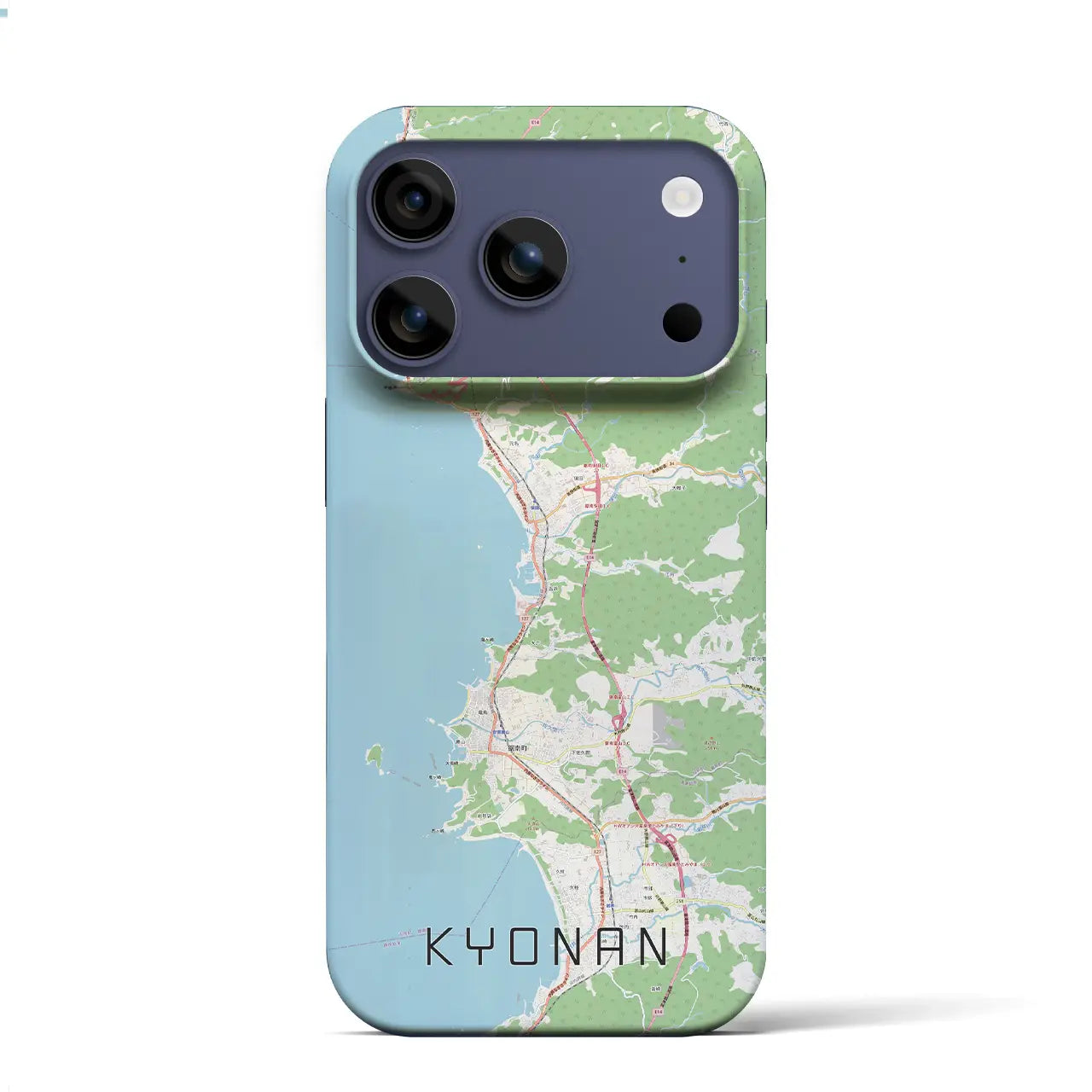 【鋸南（千葉県）】地図柄iPhoneケース（バックカバータイプ）