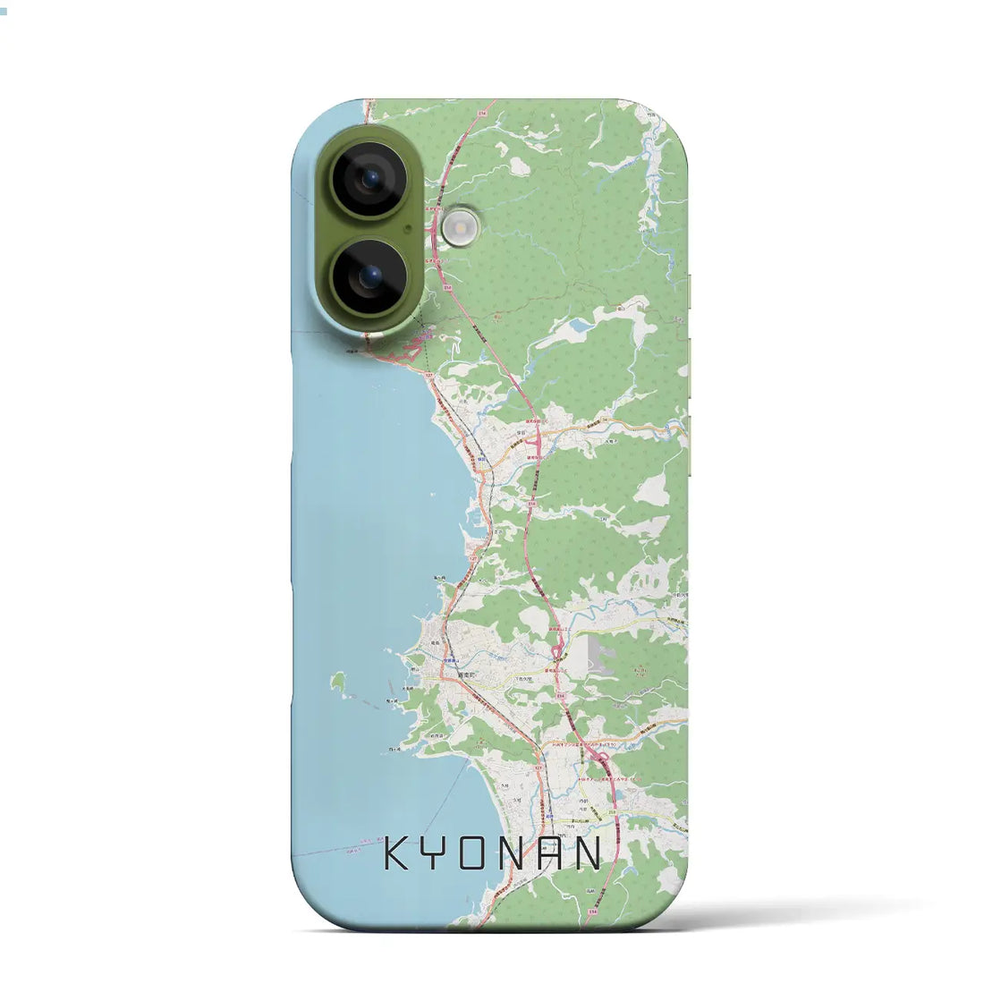 【鋸南（千葉県）】地図柄iPhoneケース（バックカバータイプ）ブラック・iPhone 17 Pro Max 用