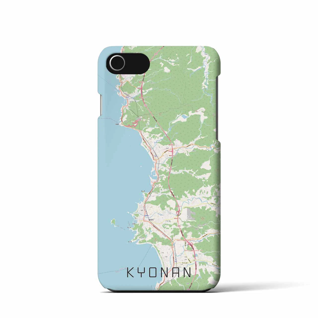【鋸南（千葉県）】地図柄iPhoneケース（バックカバータイプ）