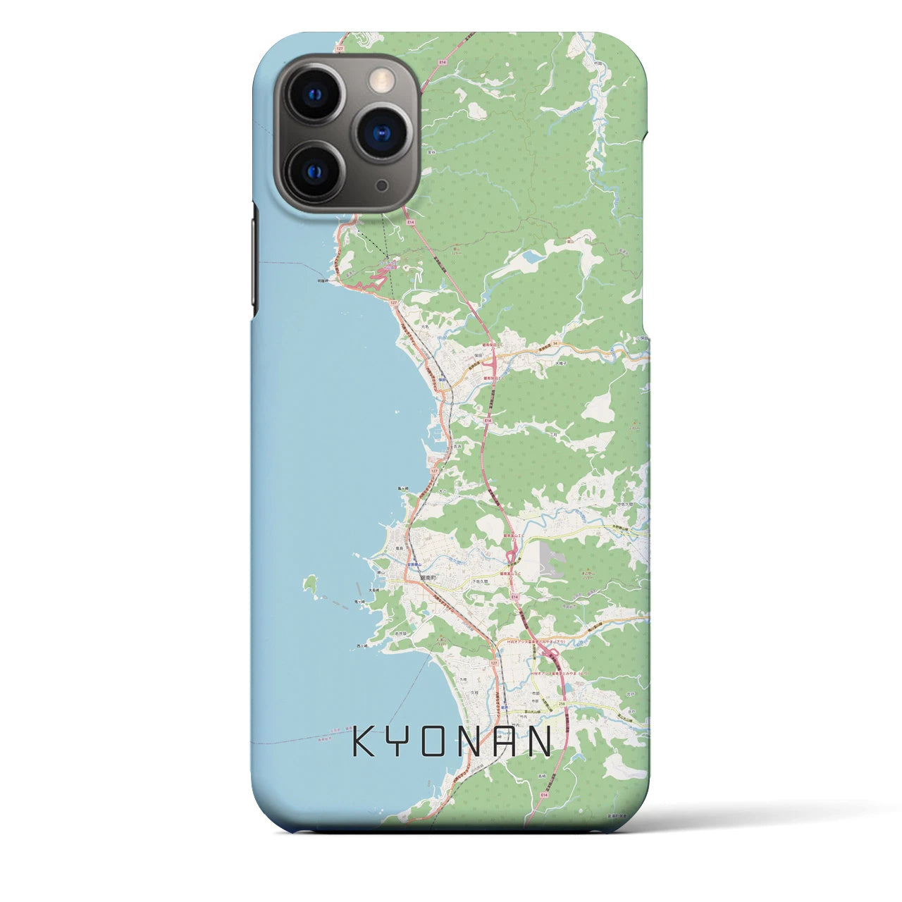 【鋸南（千葉県）】地図柄iPhoneケース（バックカバータイプ）