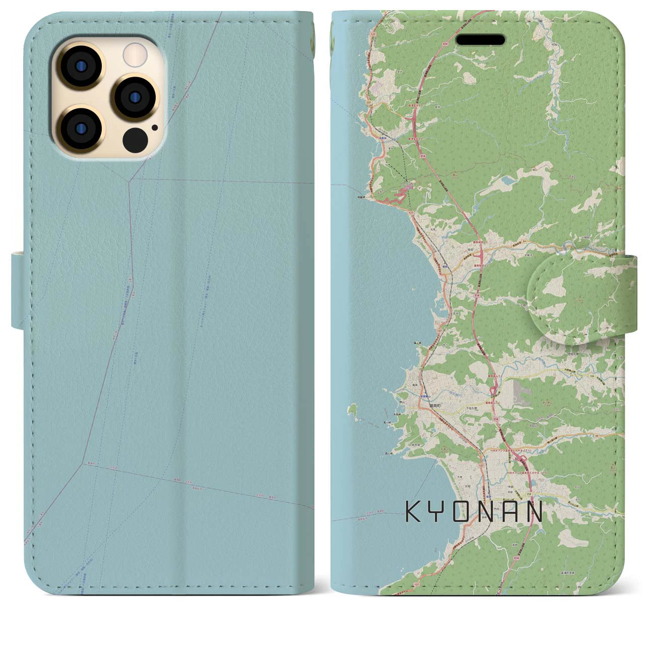 【鋸南（千葉県）】地図柄iPhoneケース（手帳タイプ）