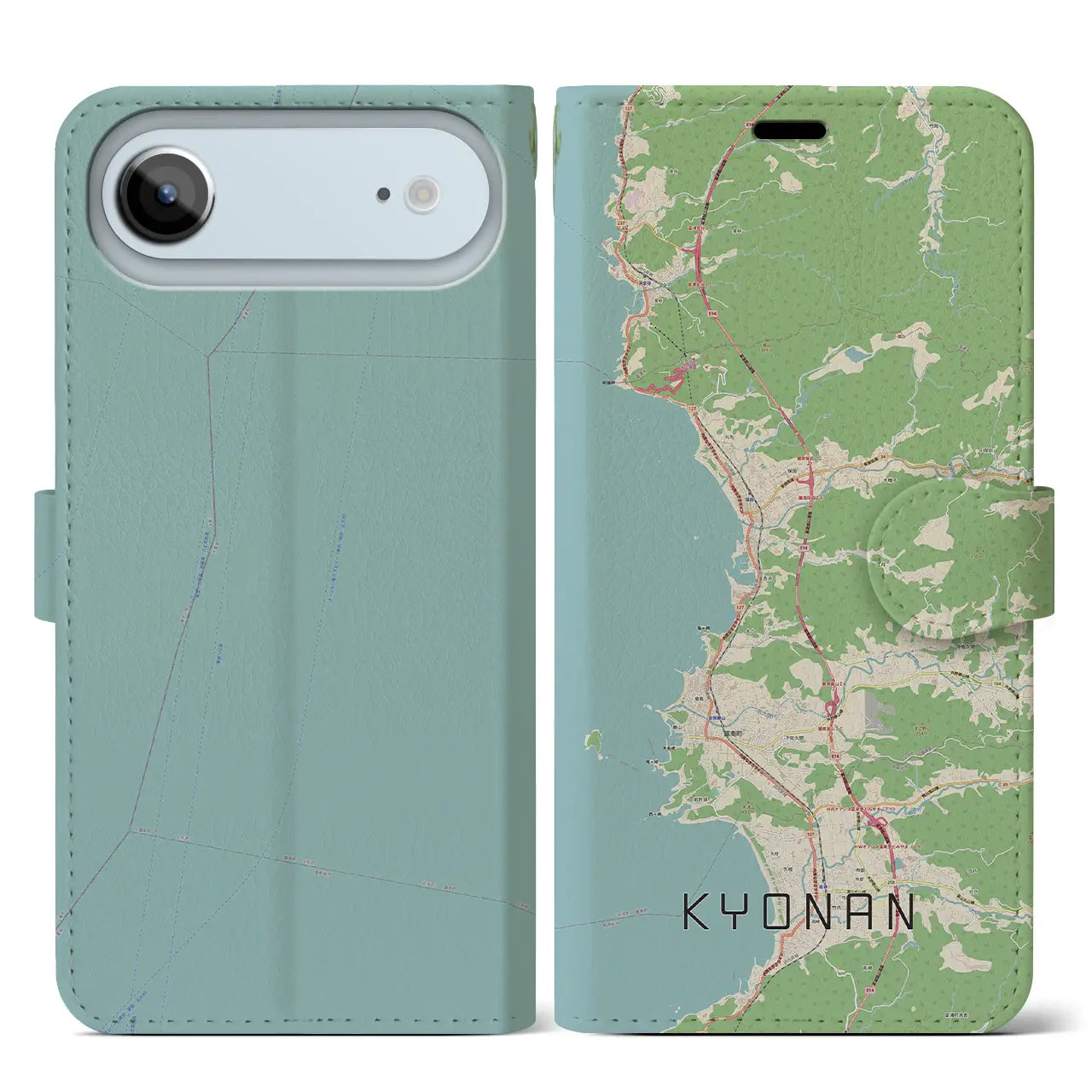 【鋸南（千葉県）】地図柄iPhoneケース（手帳タイプ）