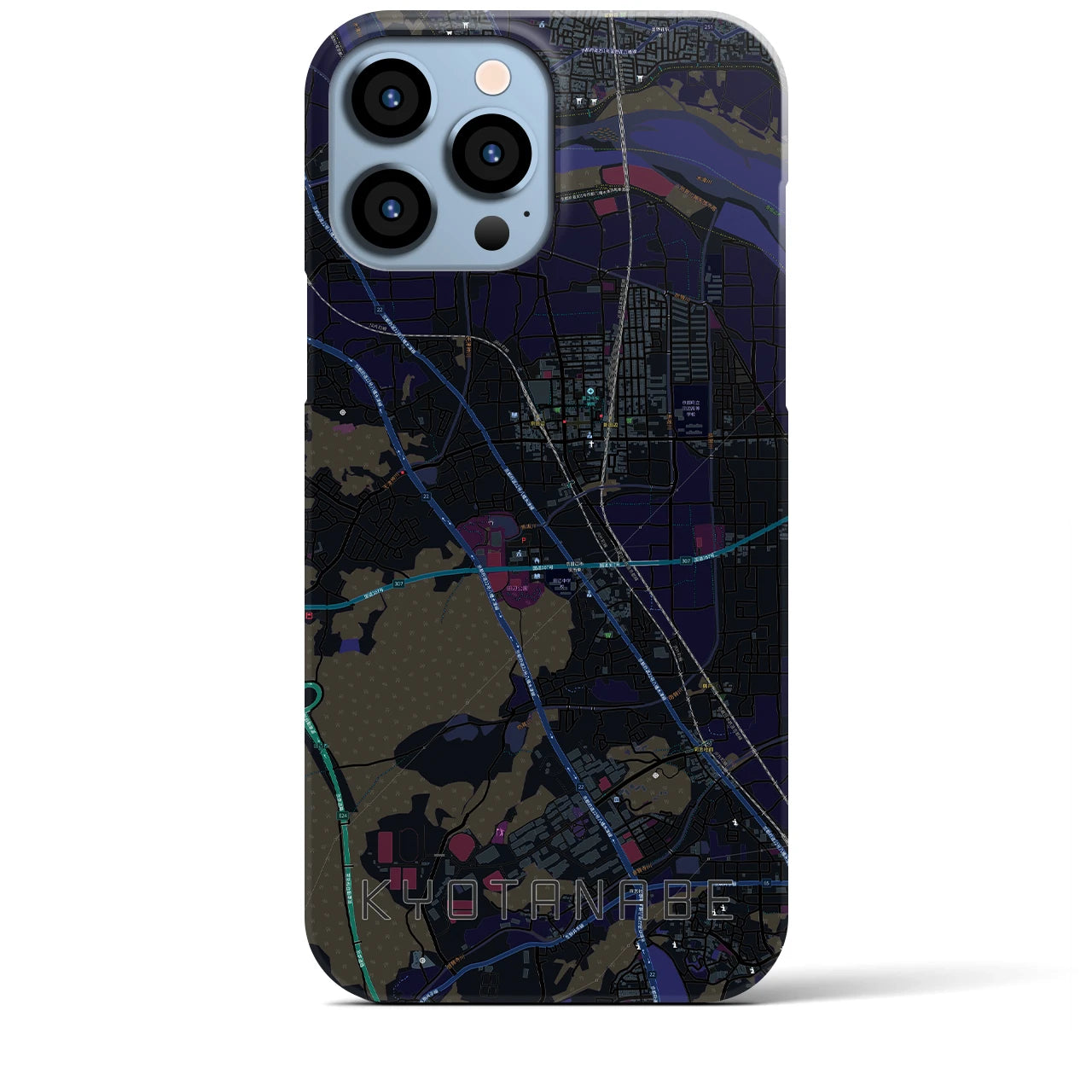 【京田辺（京都府）】地図柄iPhoneケース（バックカバータイプ）