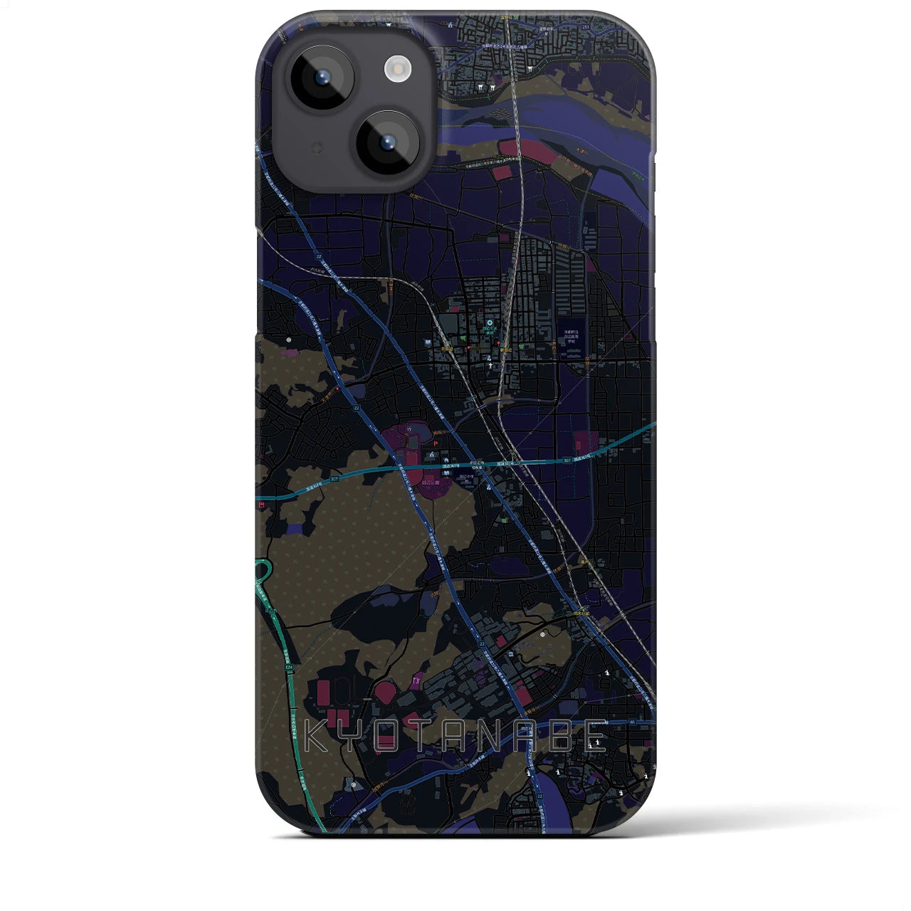 【京田辺（京都府）】地図柄iPhoneケース（バックカバータイプ）