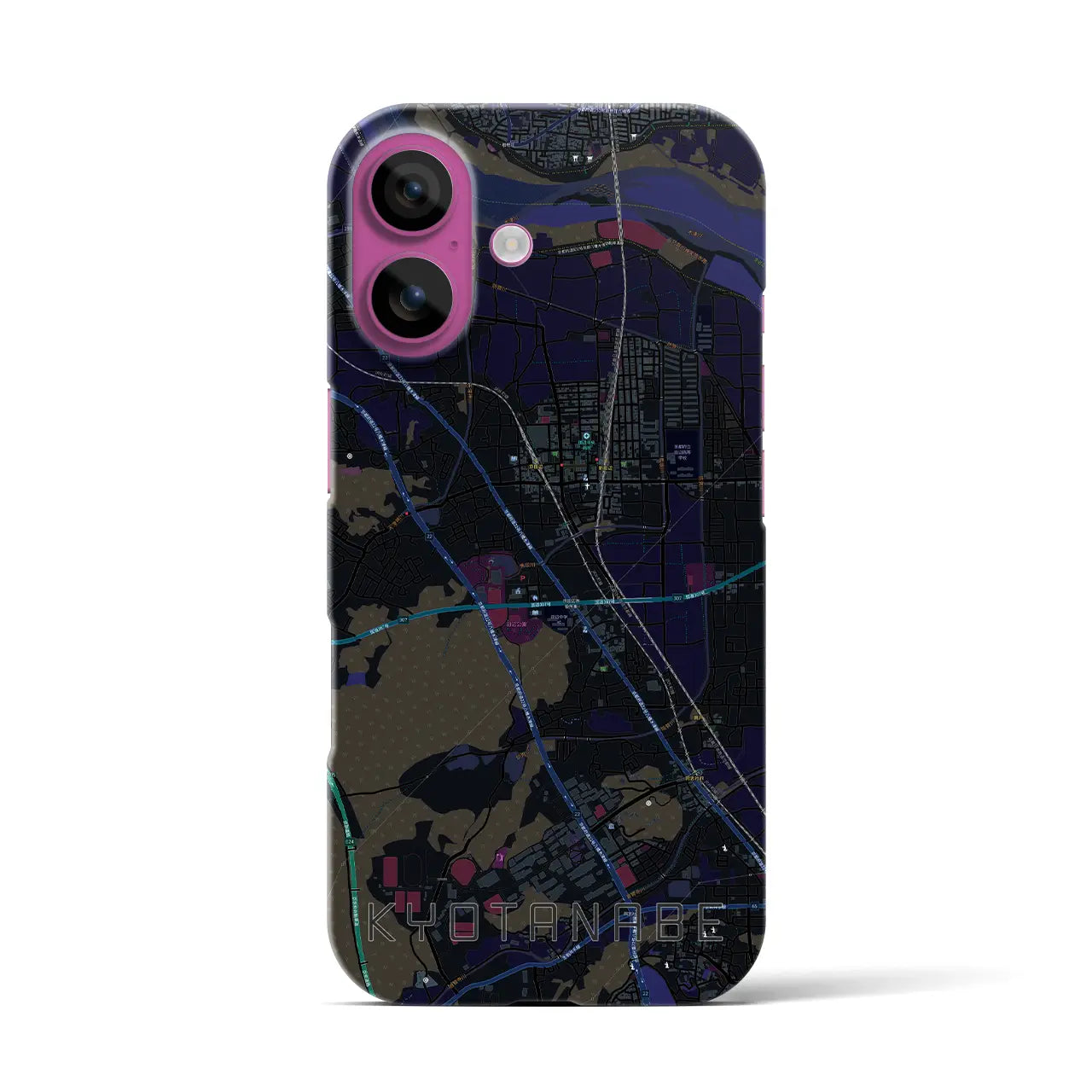 【京田辺（京都府）】地図柄iPhoneケース（バックカバータイプ）