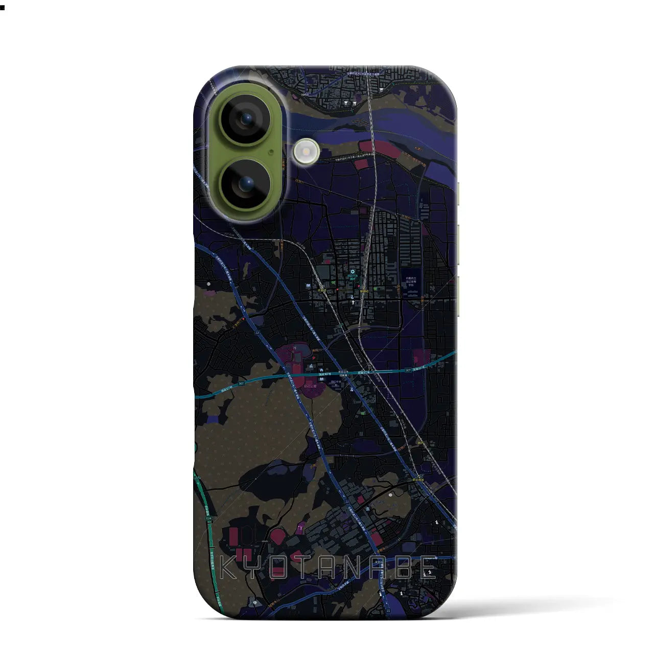 【京田辺（京都府）】地図柄iPhoneケース（バックカバータイプ）