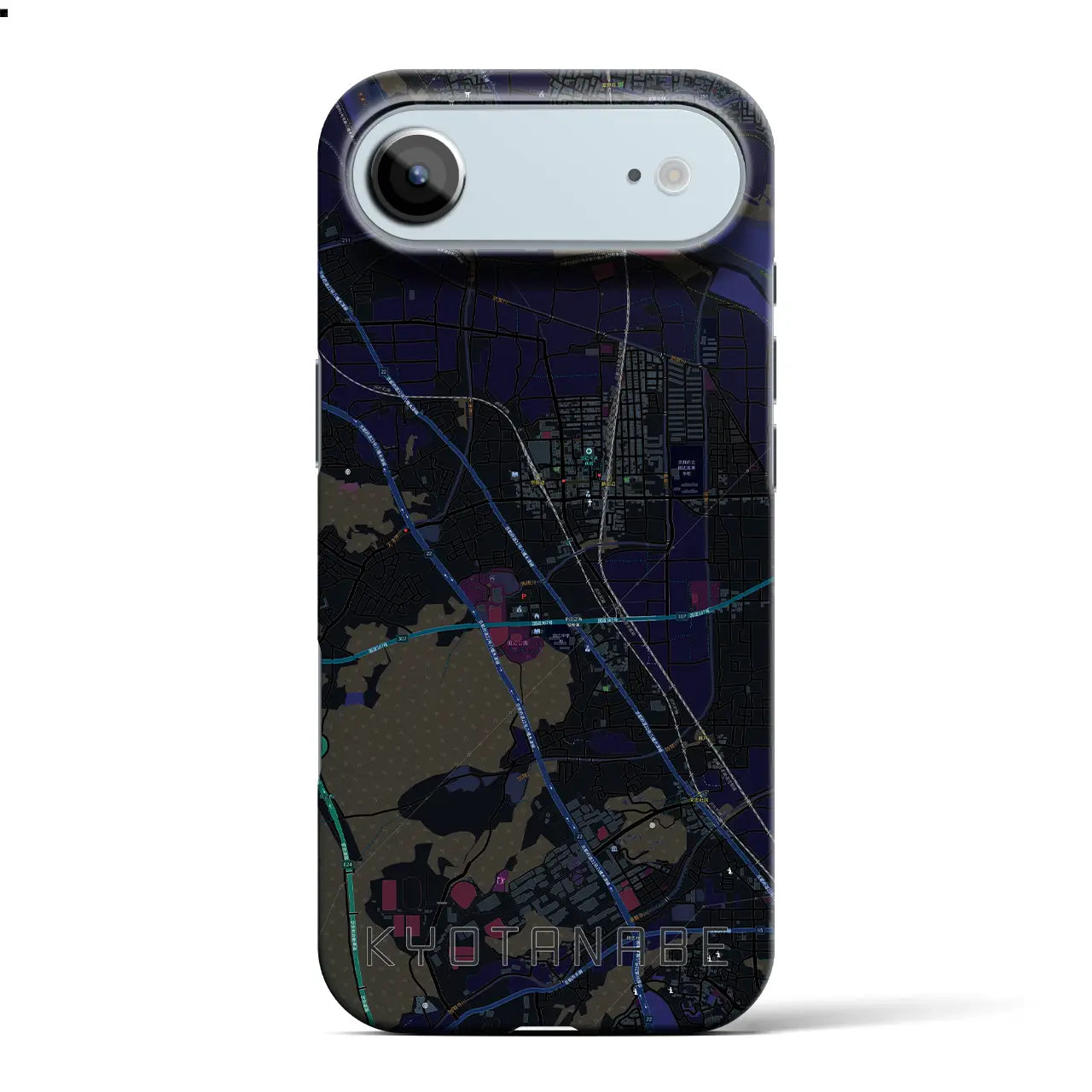 【京田辺（京都府）】地図柄iPhoneケース（バックカバータイプ）