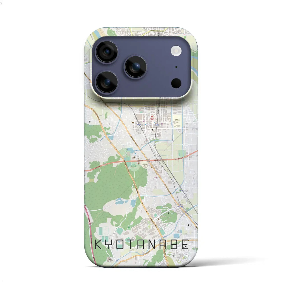 【京田辺(京都府)】地図柄iPhoneケース(バックカバータイプ)ナチュラル・iPhone 17 Pro Max 用