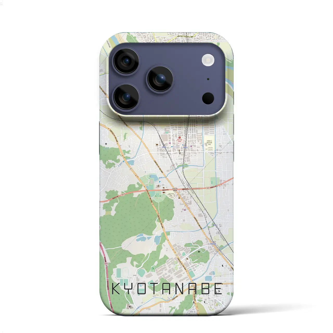 【京田辺（京都府）】地図柄iPhoneケース（バックカバータイプ）