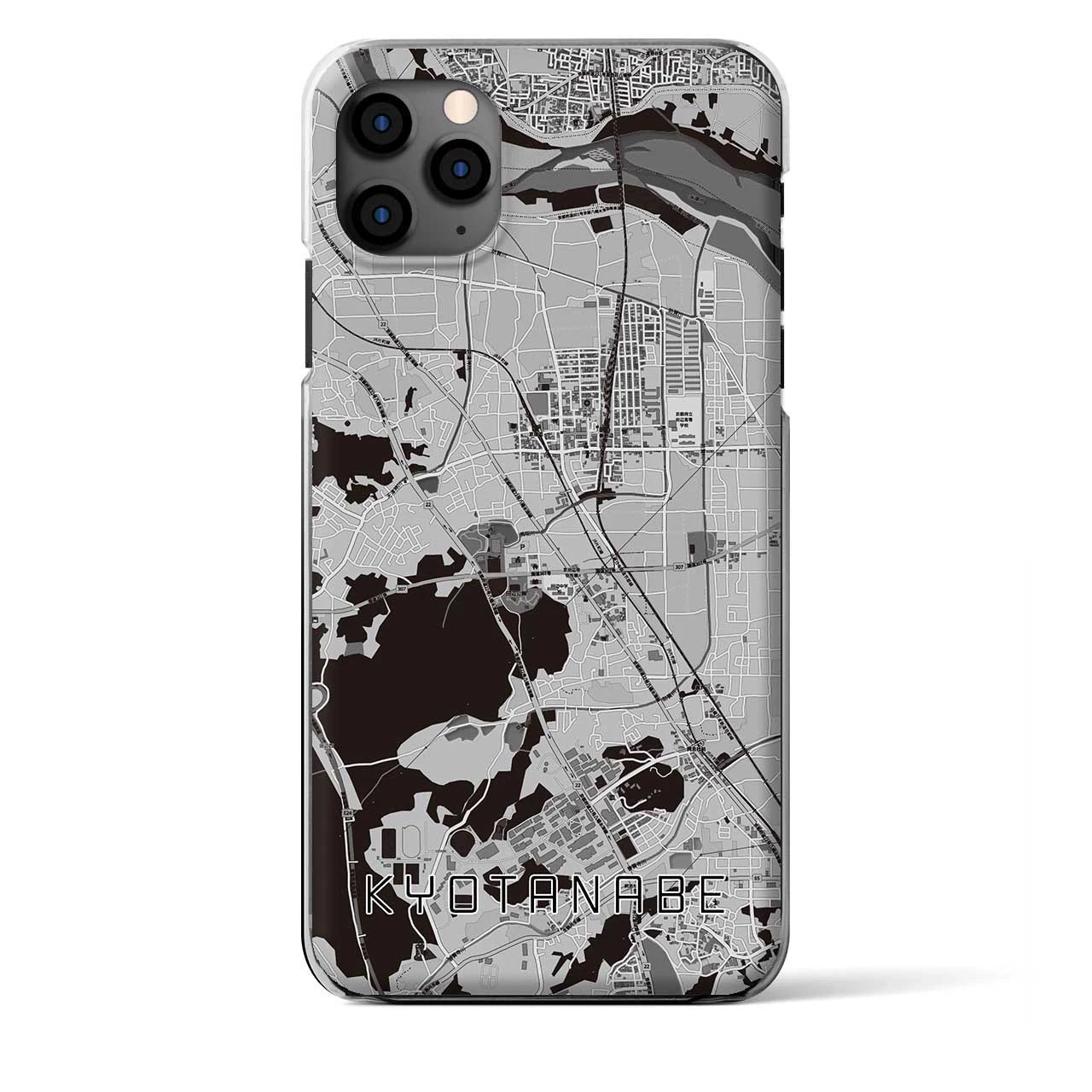 【京田辺（京都府）】地図柄iPhoneケース（クリアタイプ）