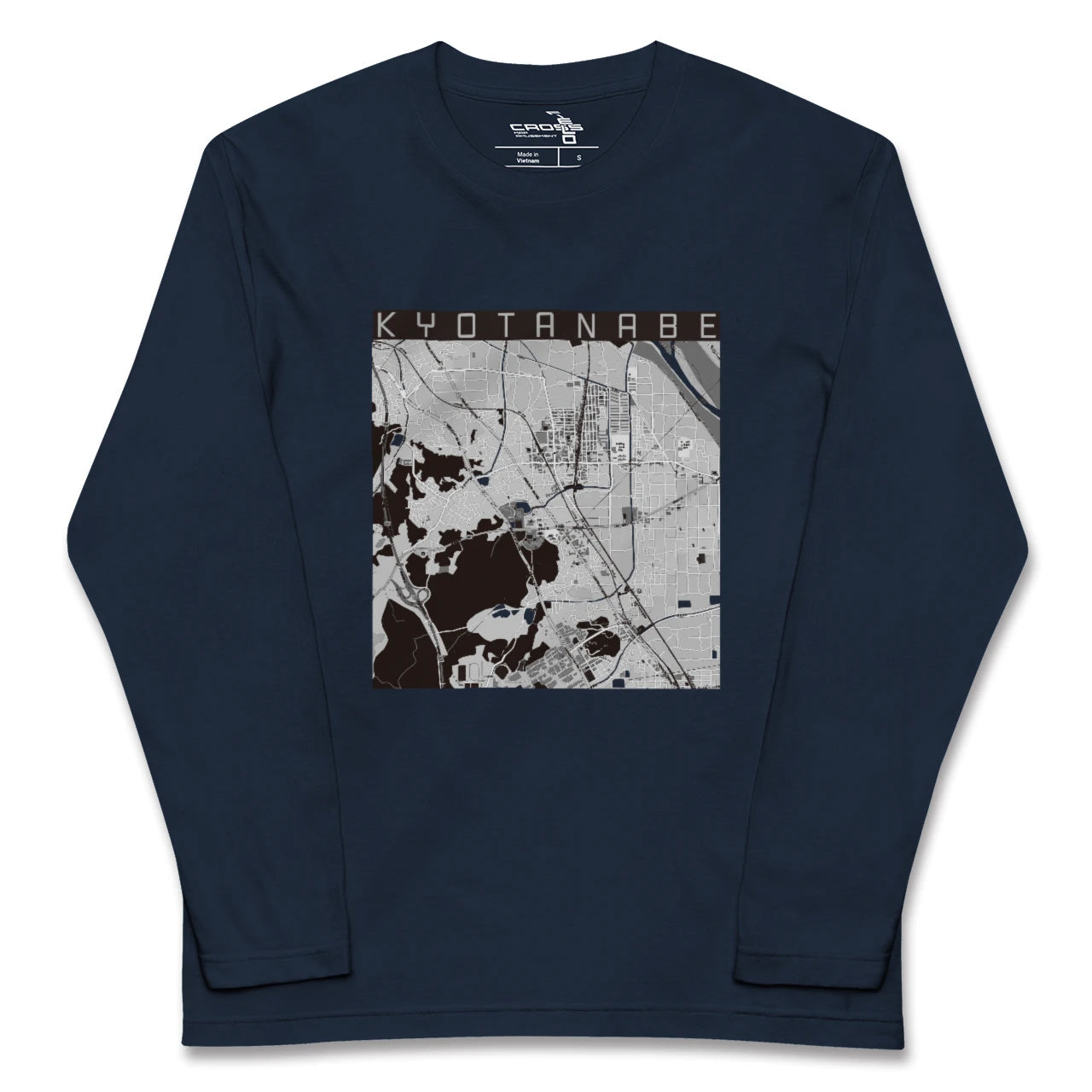 【京田辺（京都府）】地図柄ロングスリーブTシャツ