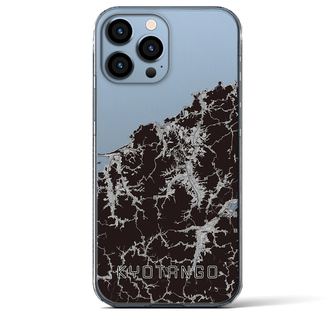 【京丹後（京都府）】地図柄iPhoneケース（クリアタイプ）