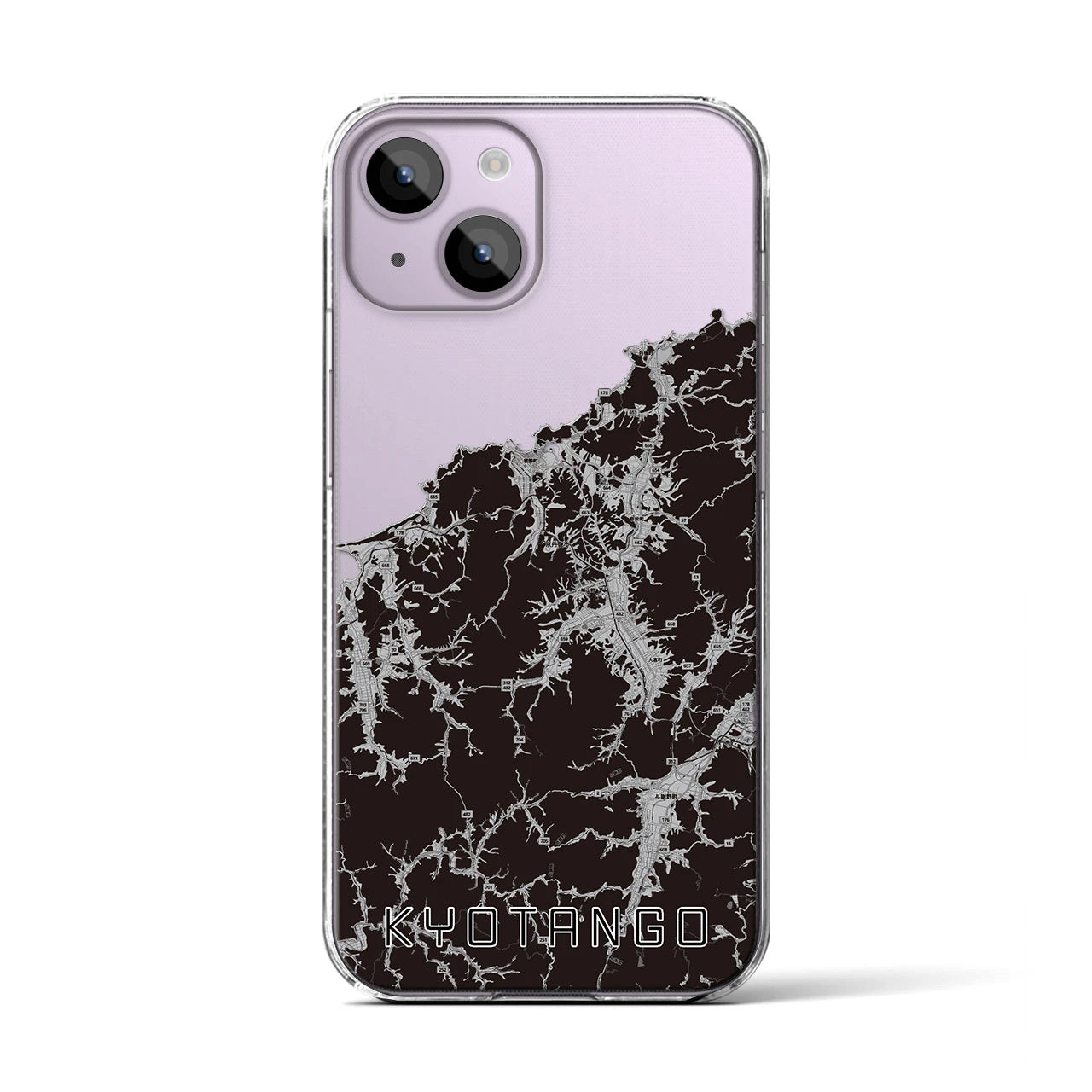 【京丹後（京都府）】地図柄iPhoneケース（クリアタイプ）