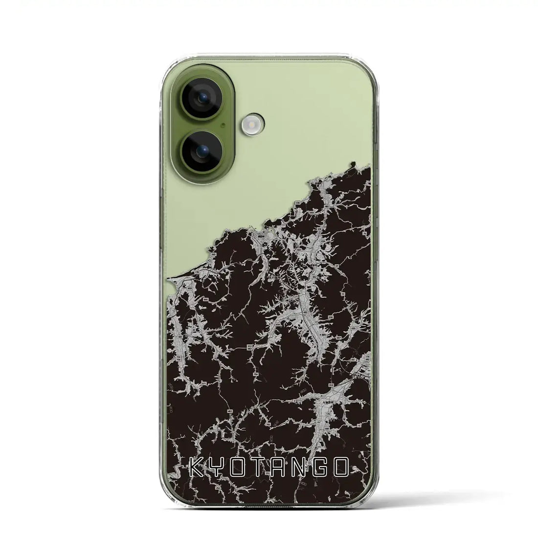 【京丹後（京都府）】地図柄iPhoneケース（クリアタイプ）モノトーン・iPhone 17 Pro Max 用