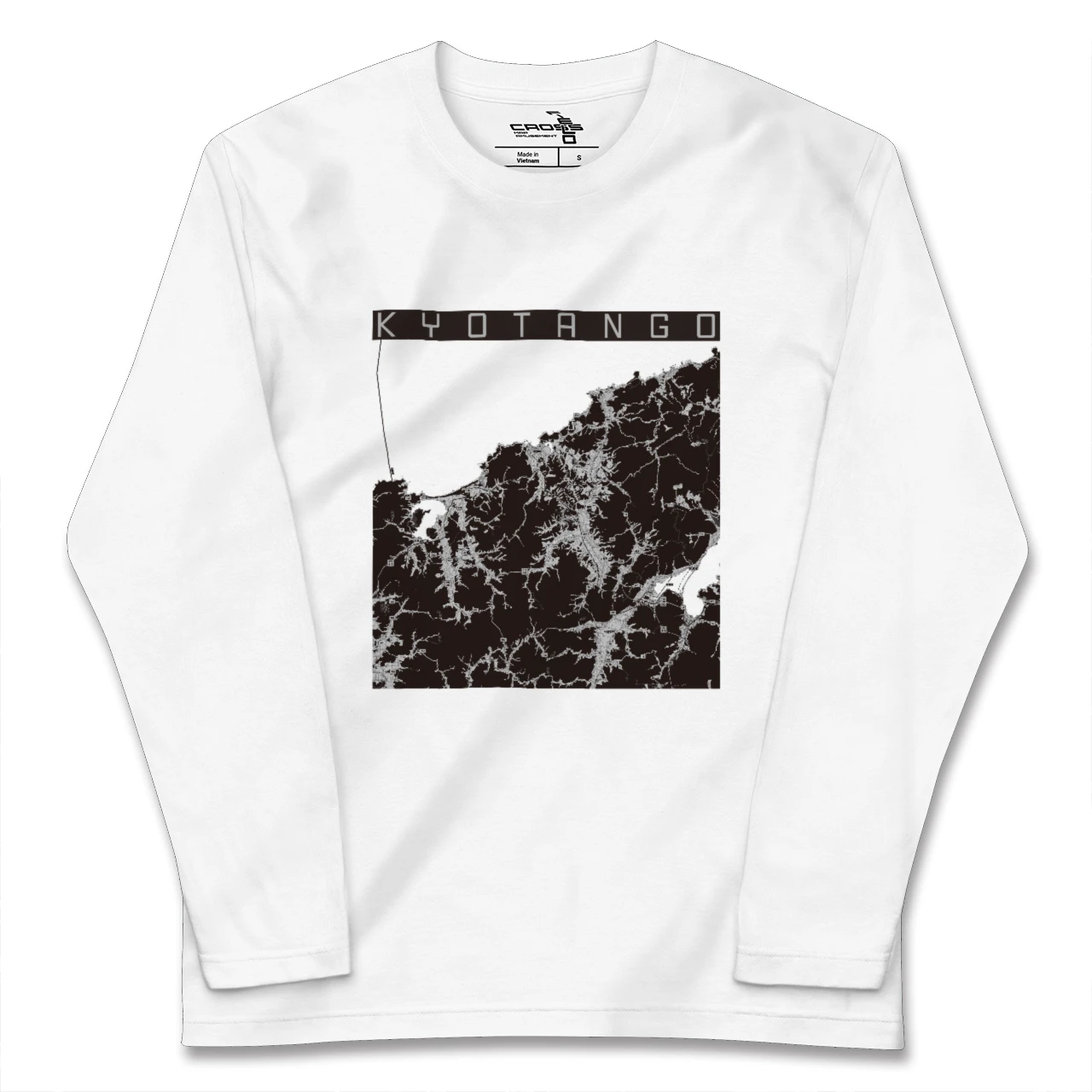【京丹後（京都府）】地図柄ロングスリーブTシャツ