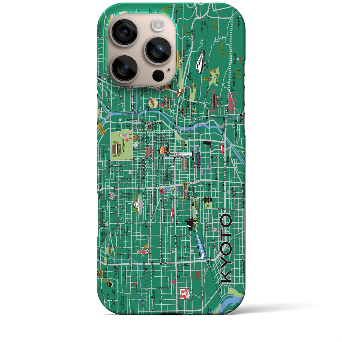 【京都】イラストマップiPhoneケース(バックカバータイプ)