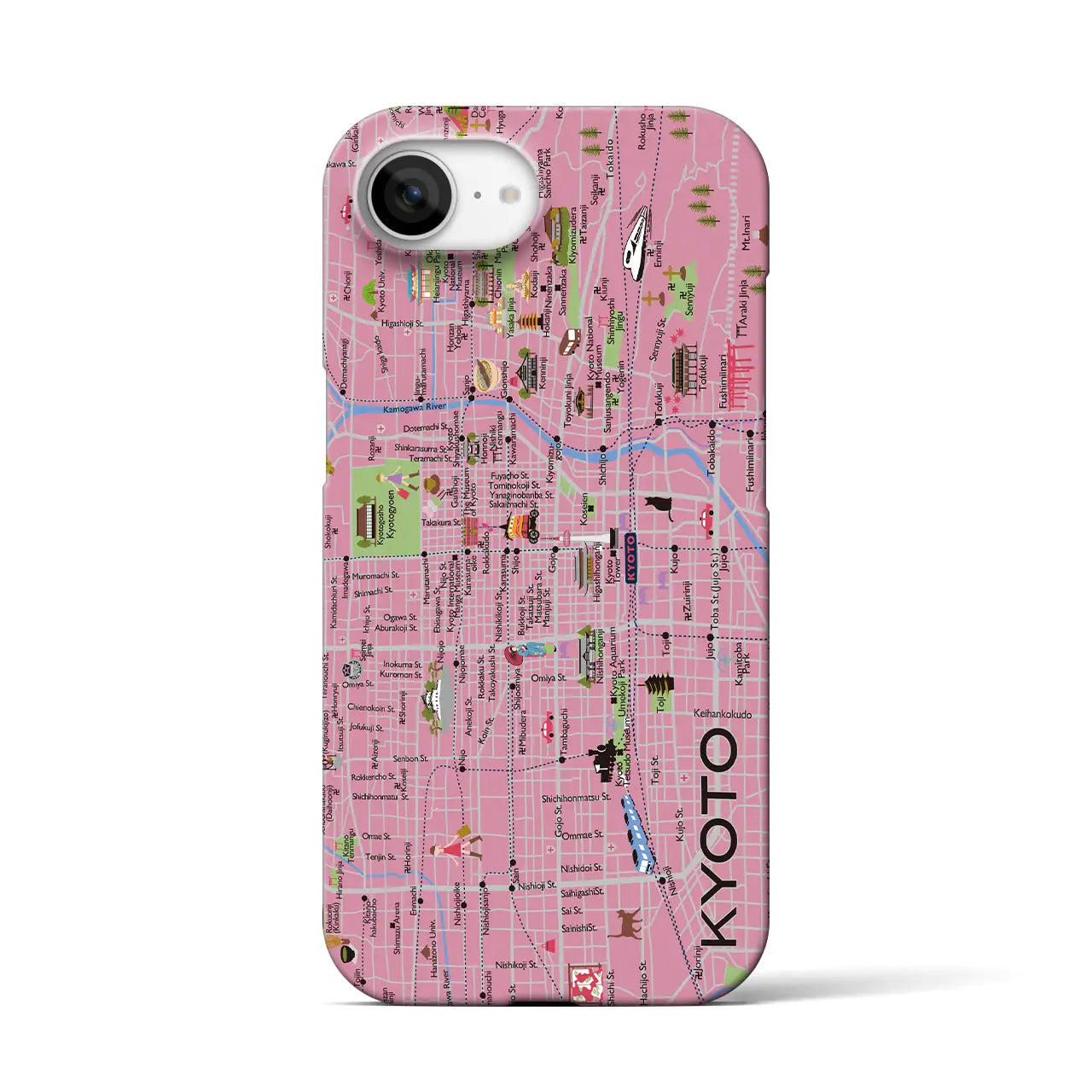 【京都】イラストマップiPhoneケース（バックカバータイプ）