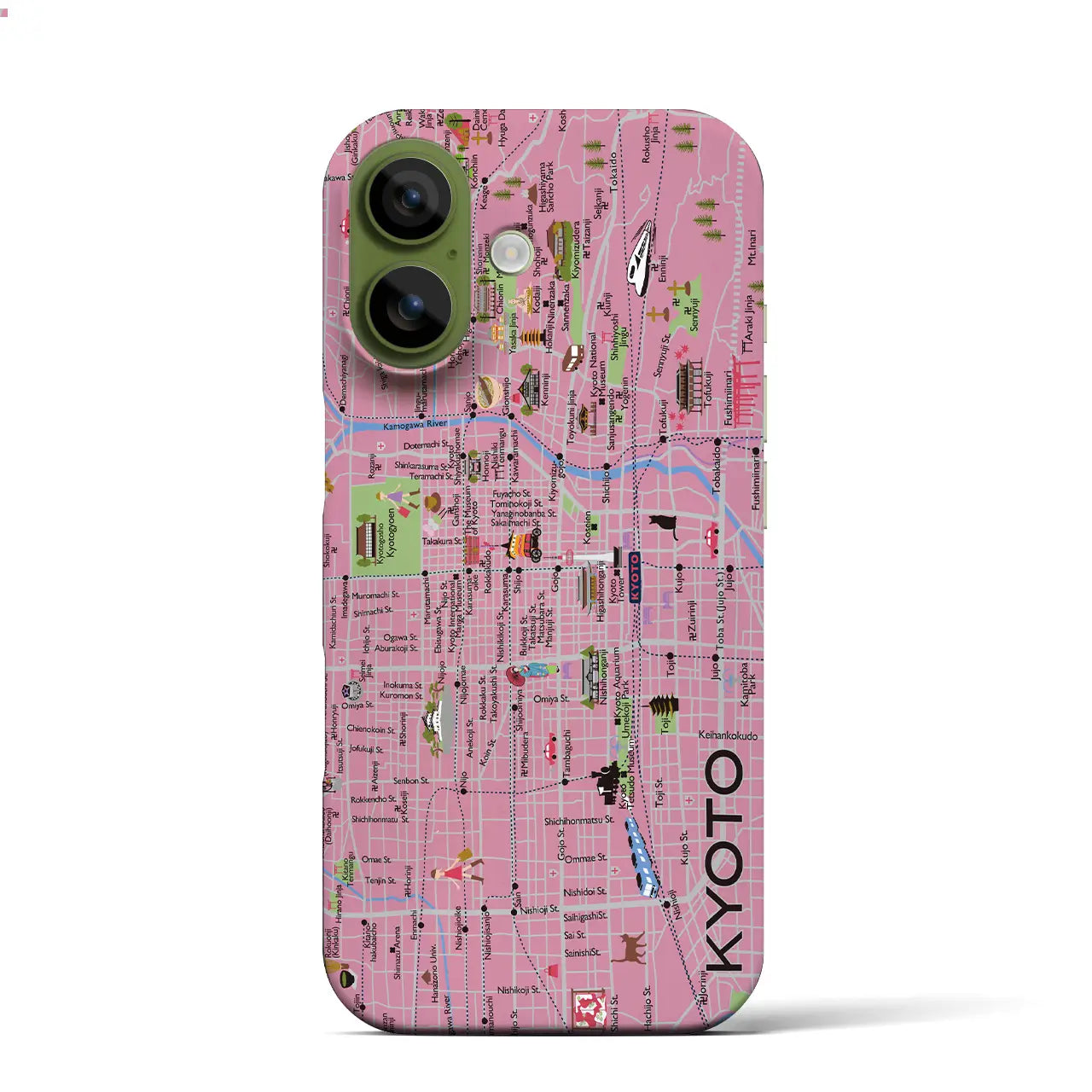 【京都】イラストマップiPhoneケース（バックカバータイプ）