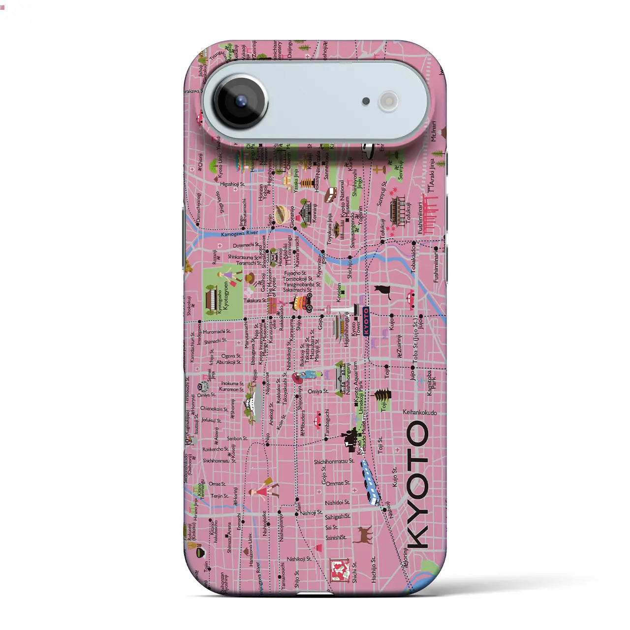 【京都】イラストマップiPhoneケース（バックカバータイプ）