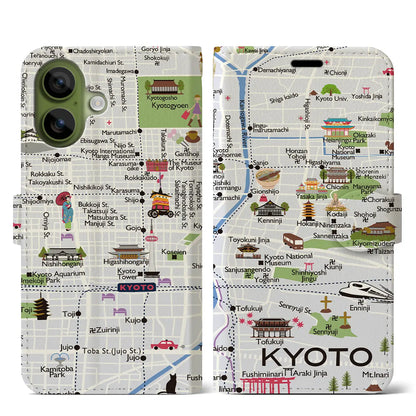 【京都】イラストマップiPhoneケース（手帳タイプ）