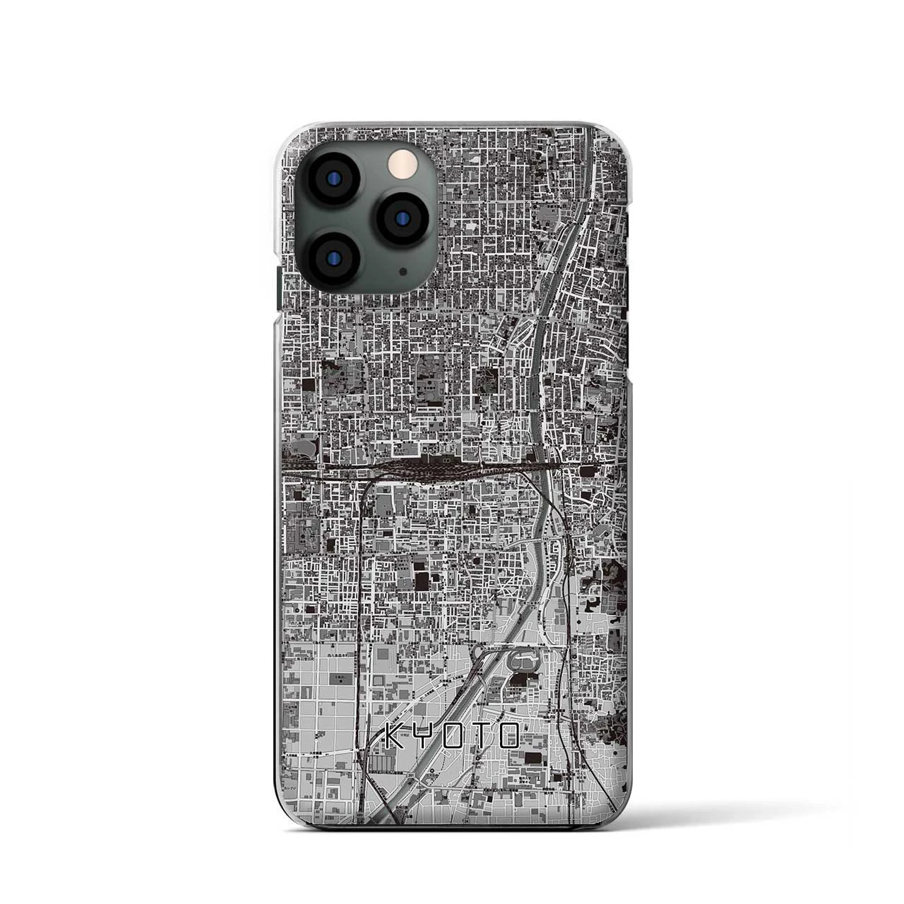 【京都2（京都府）】地図柄iPhoneケース（クリアタイプ）