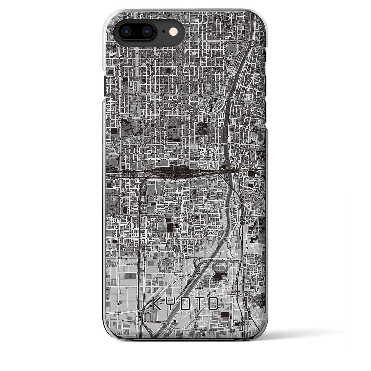 【京都2（京都府）】地図柄iPhoneケース（クリアタイプ）