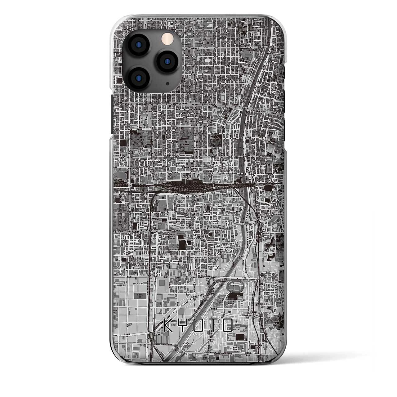 【京都2（京都府）】地図柄iPhoneケース（クリアタイプ）