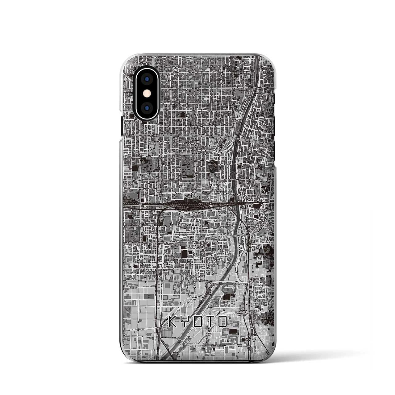 【京都2（京都府）】地図柄iPhoneケース（クリアタイプ）
