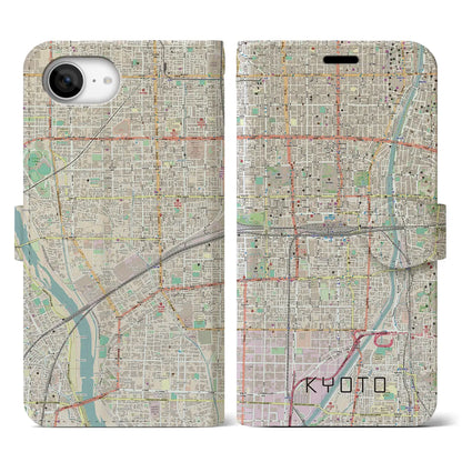 【京都2（京都府）】地図柄iPhoneケース（手帳タイプ）