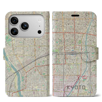 【京都2（京都府）】地図柄iPhoneケース（手帳タイプ）