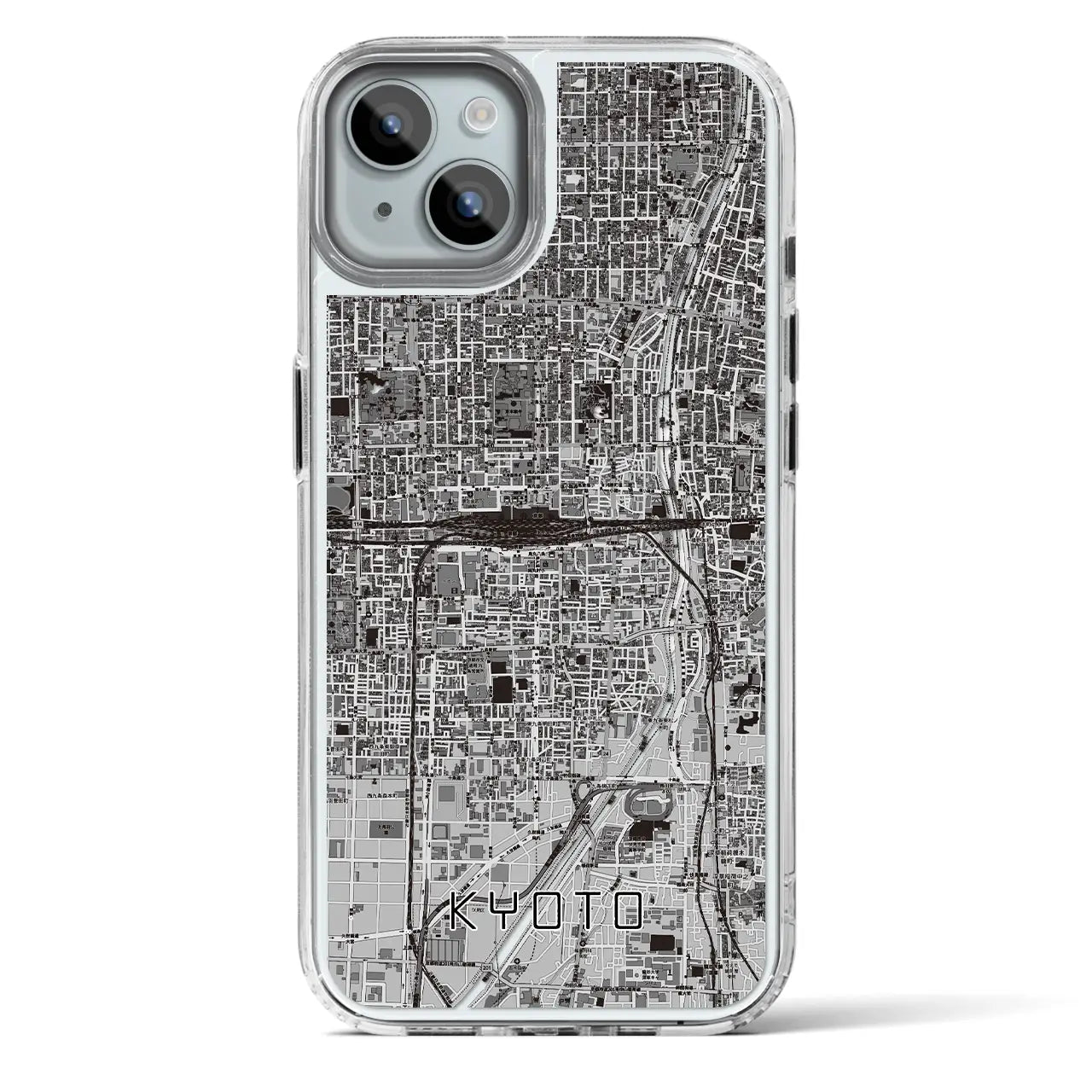 【京都2（京都府）】地図柄iPhoneケース（MagSafeタイプ）