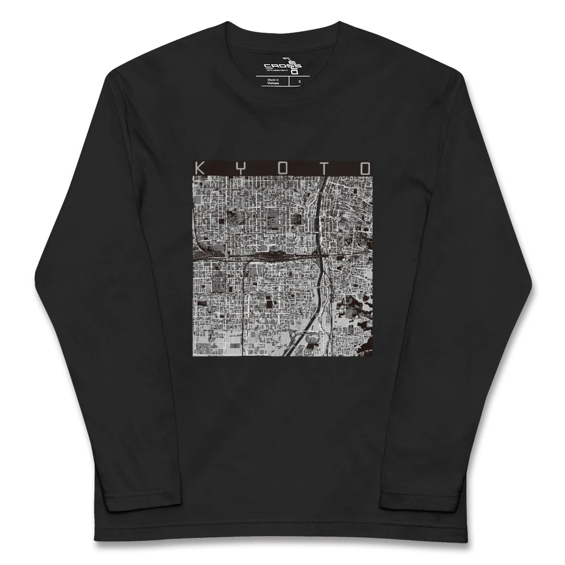 【京都2(京都府)】地図柄ロングスリーブTシャツ