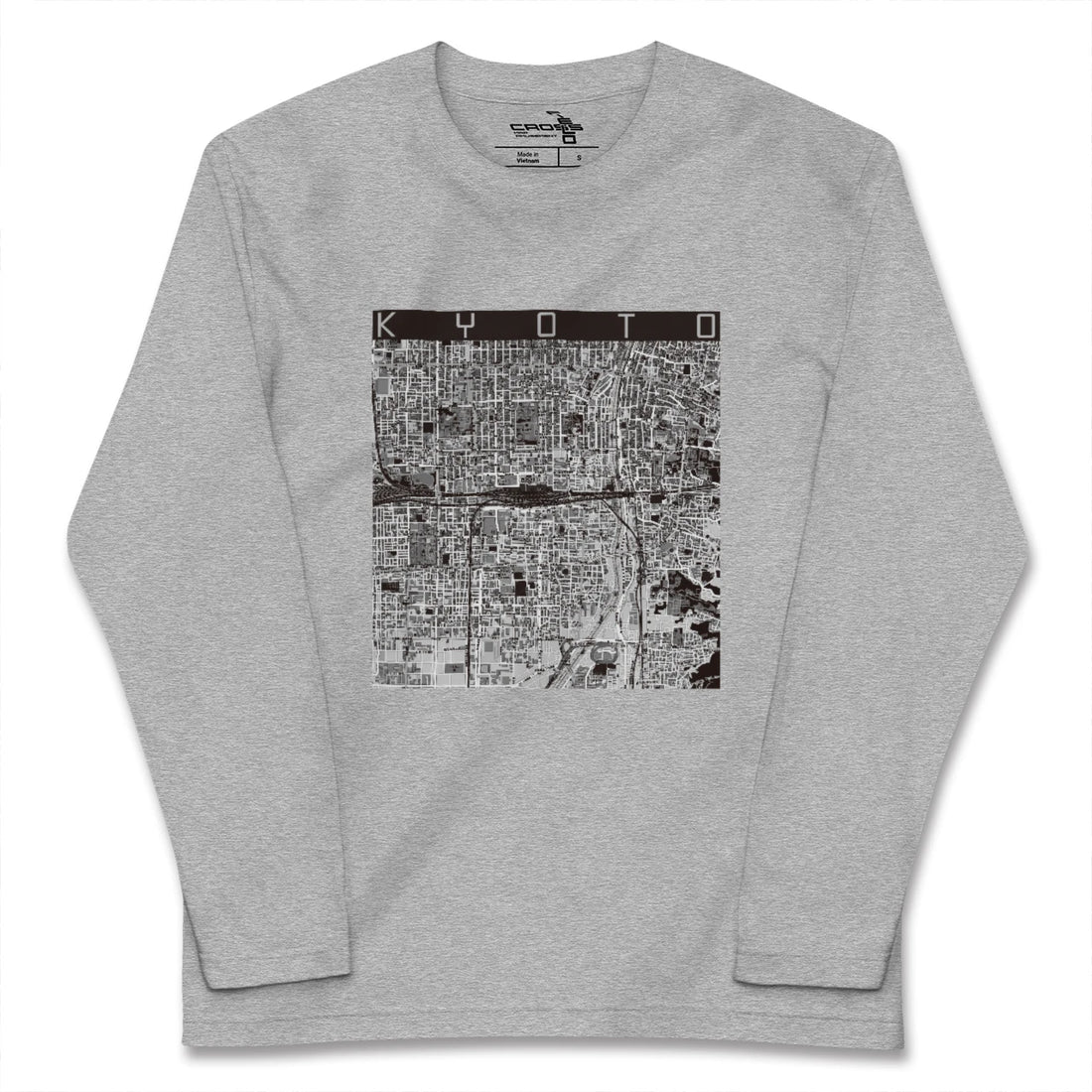 【京都2（京都府）】地図柄ロングスリーブTシャツ
