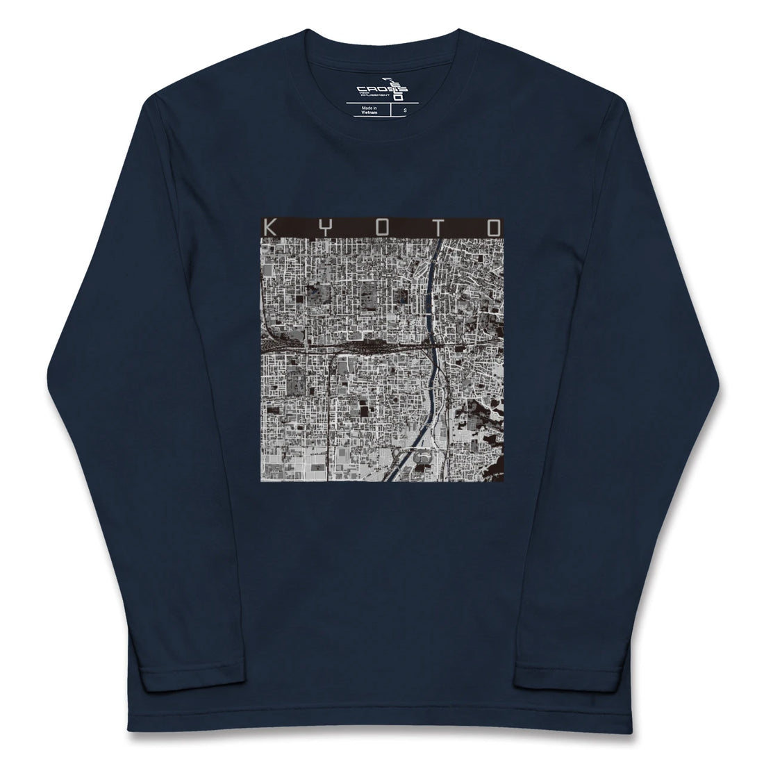 【京都2（京都府）】地図柄ロングスリーブTシャツ