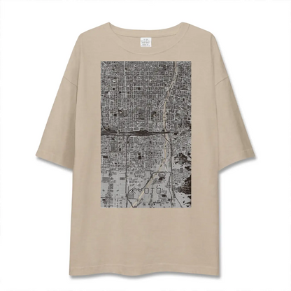 【京都2（京都府）】地図柄ビッグシルエットTシャツ