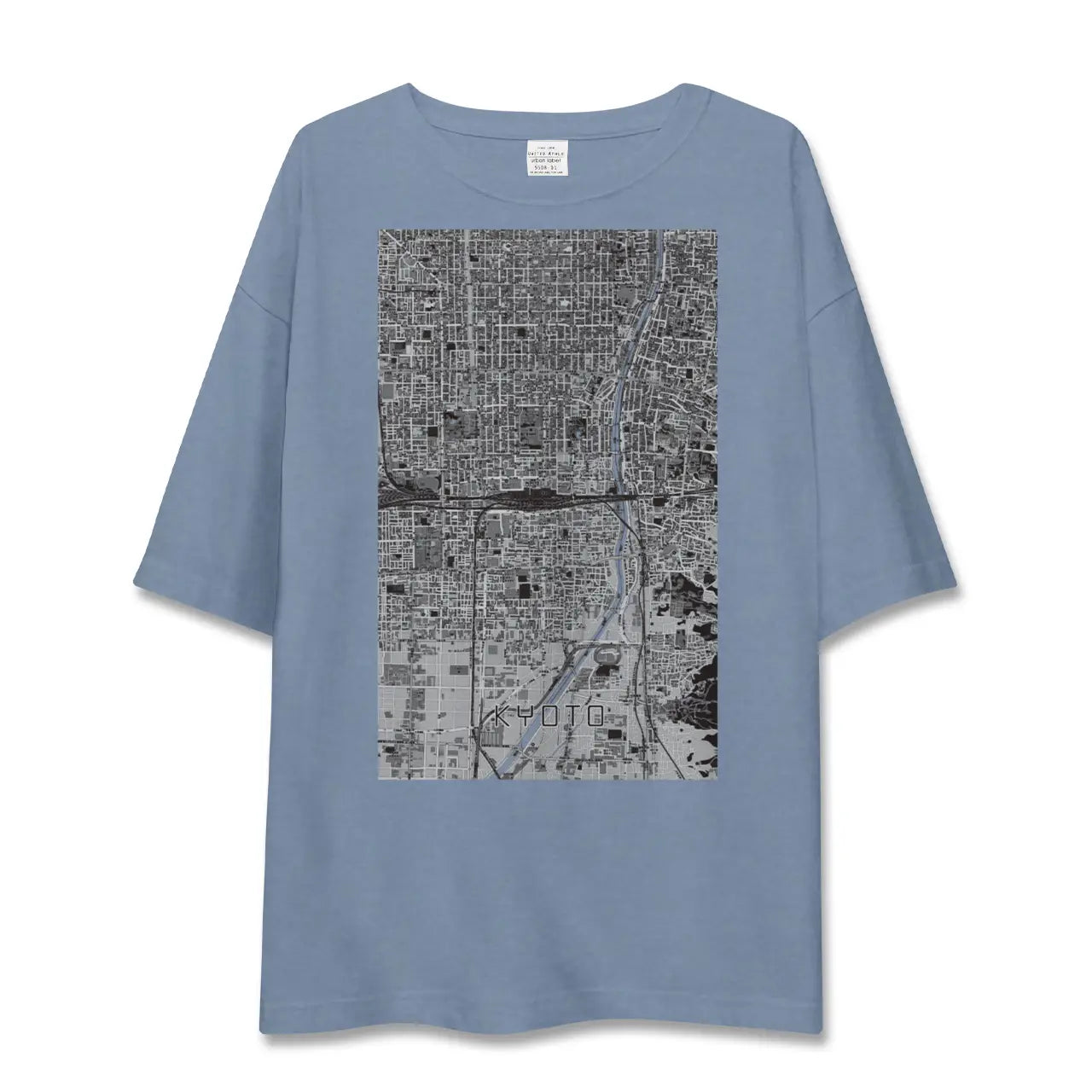 【京都2（京都府）】地図柄ビッグシルエットTシャツ