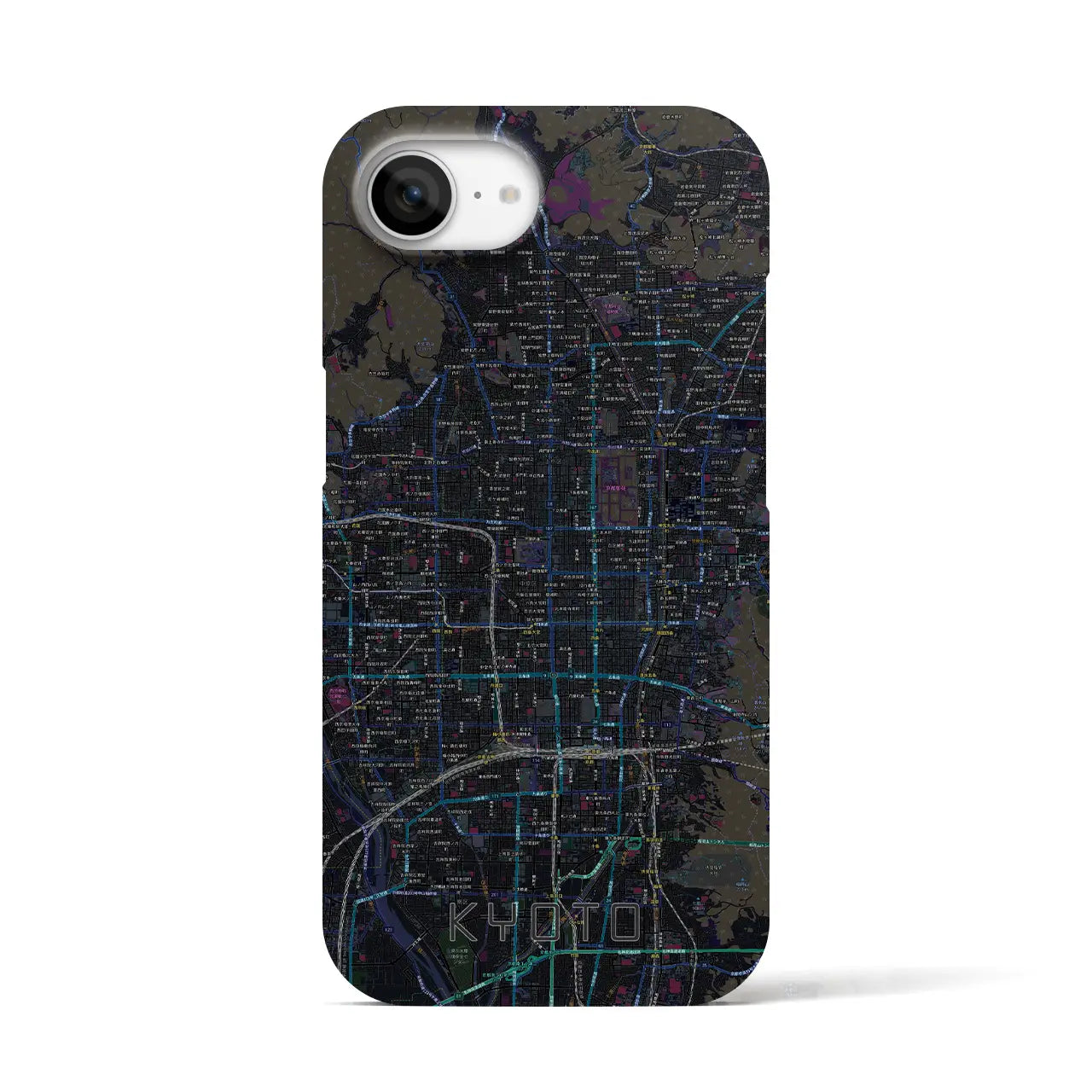 【京都（京都府）】地図柄iPhoneケース（バックカバータイプ）