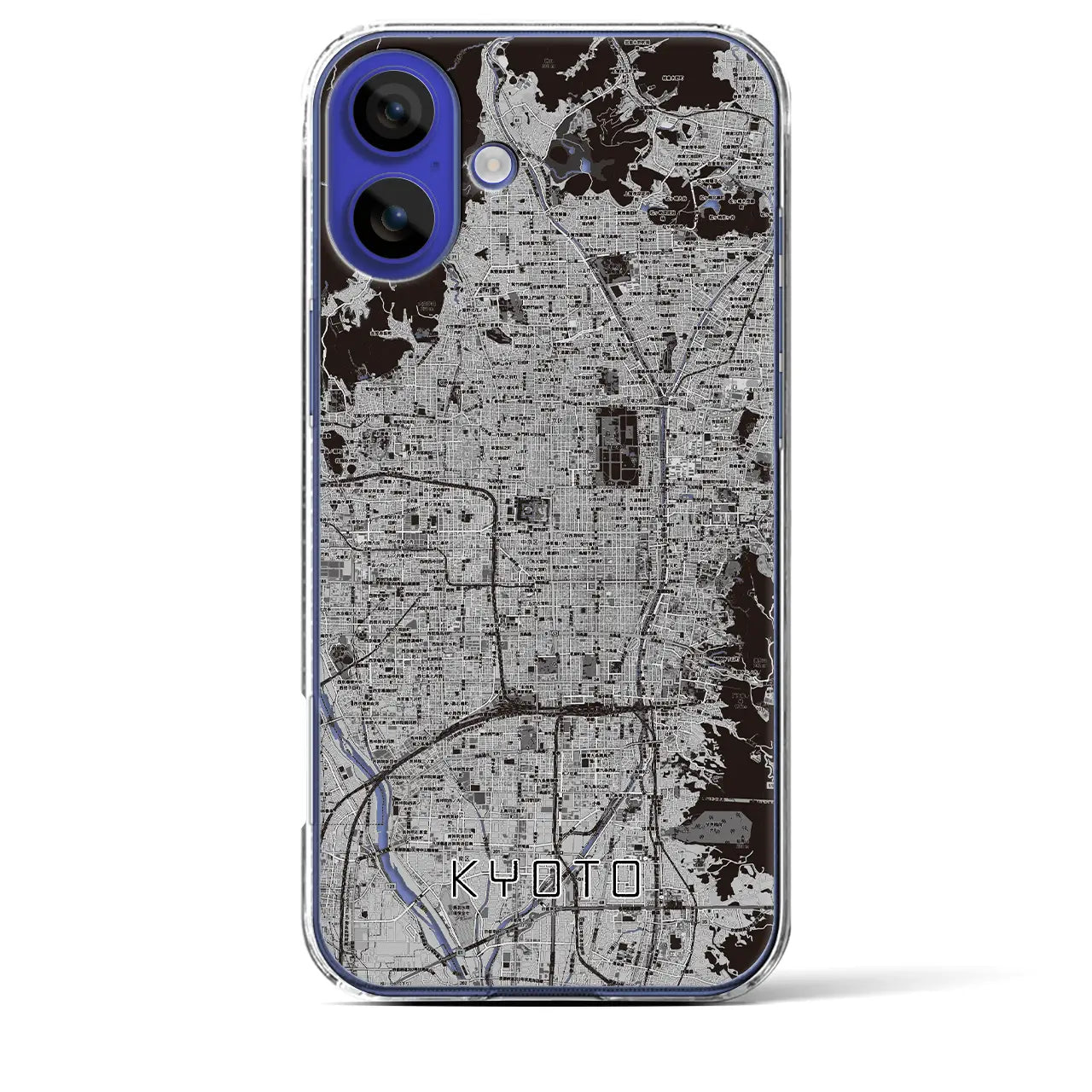 【京都（京都府）】地図柄iPhoneケース（クリアタイプ）