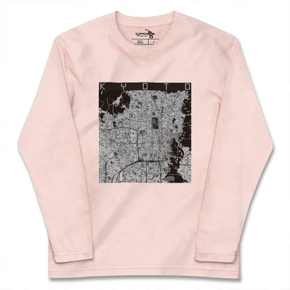 【京都（京都府）】地図柄ロングスリーブTシャツ