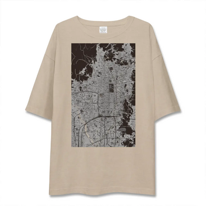【京都（京都府）】地図柄ビッグシルエットTシャツ