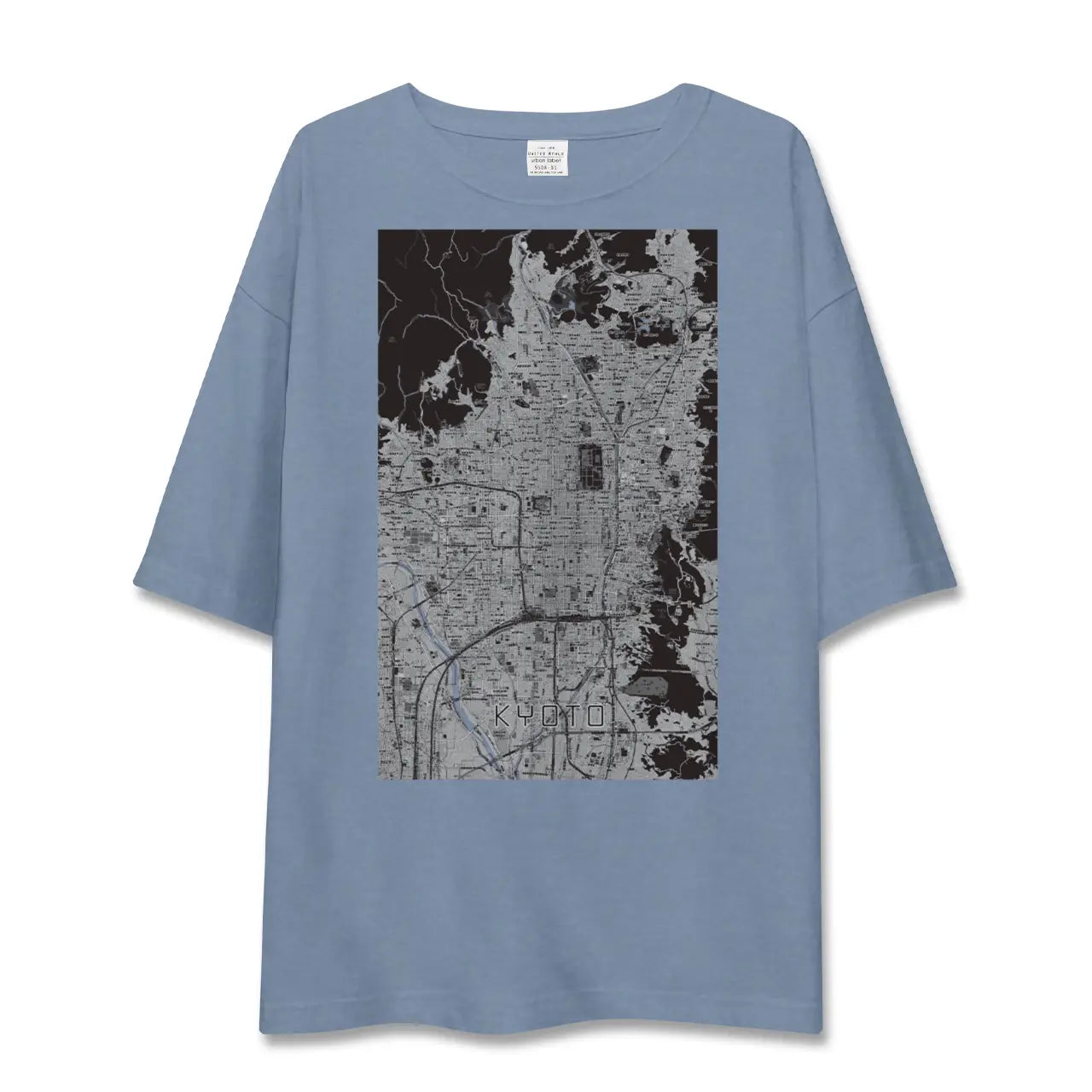 【京都（京都府）】地図柄ビッグシルエットTシャツ
