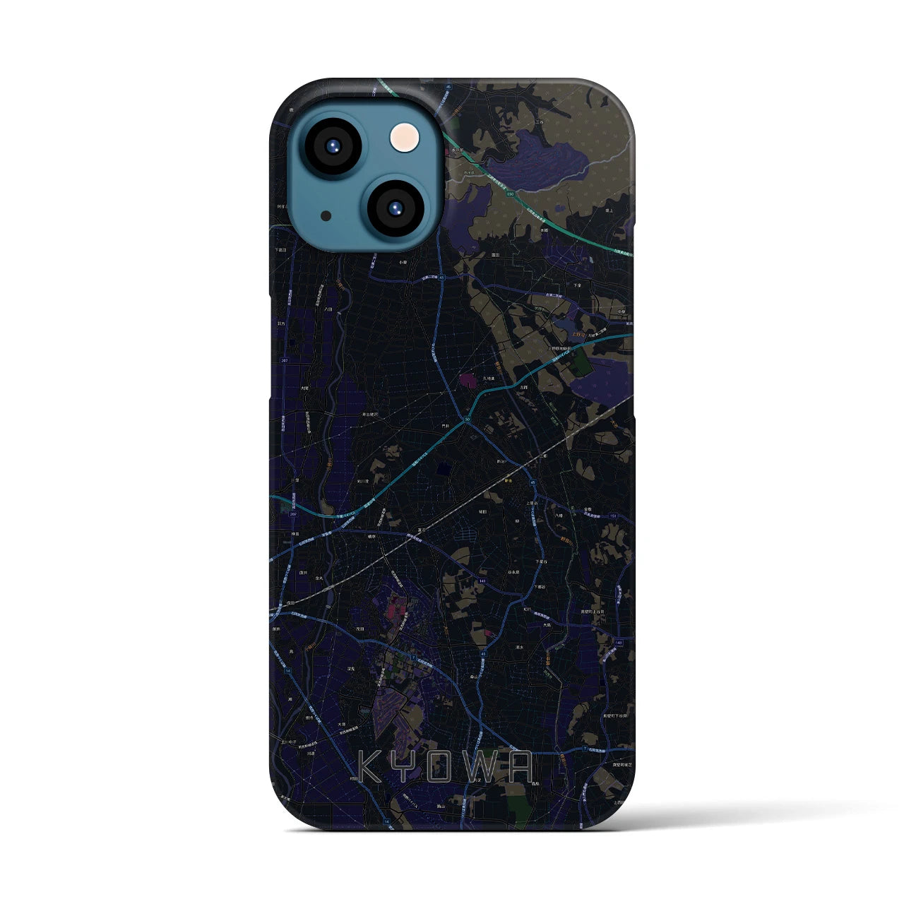 【協和（茨城県）】地図柄iPhoneケース（バックカバータイプ）