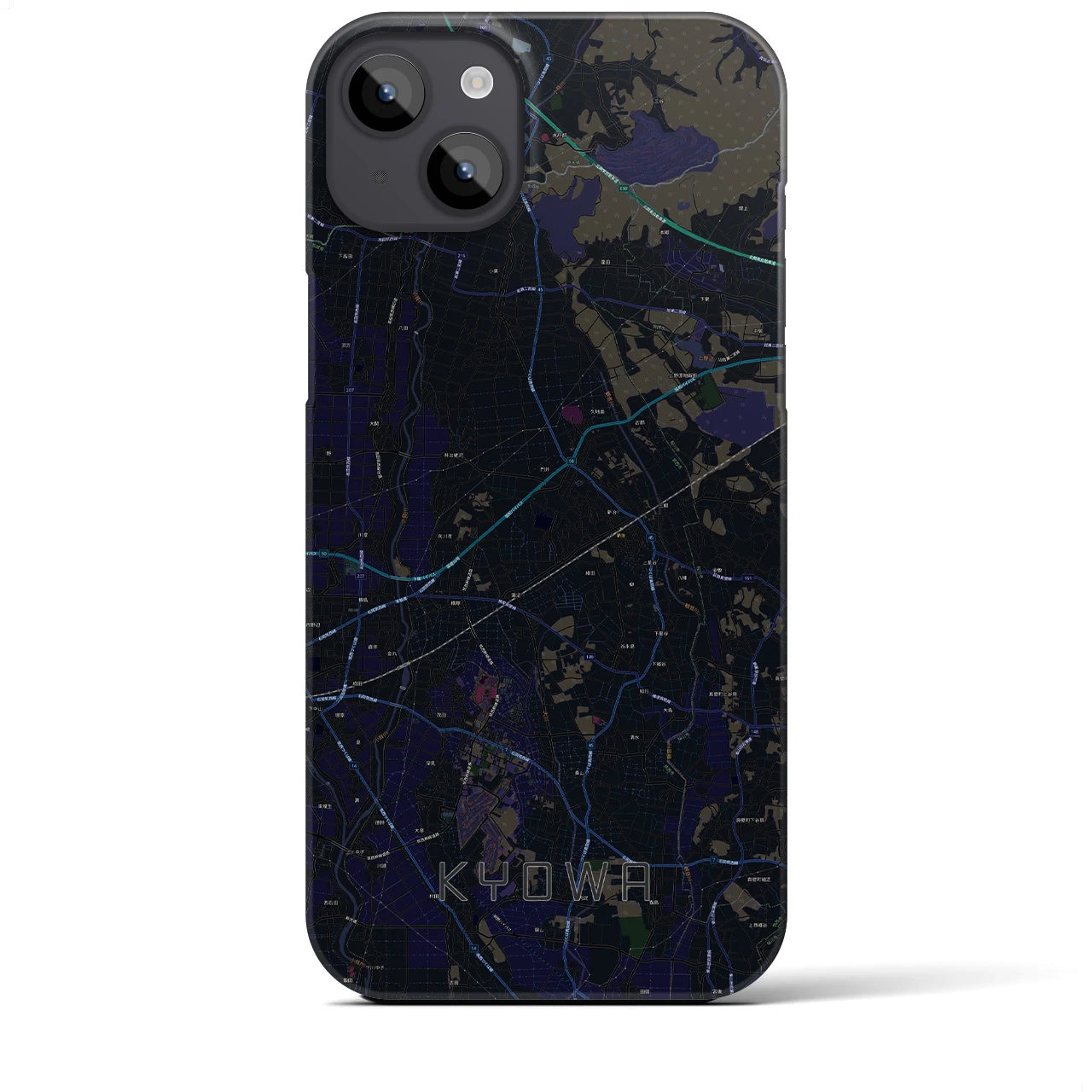 【協和（茨城県）】地図柄iPhoneケース（バックカバータイプ）