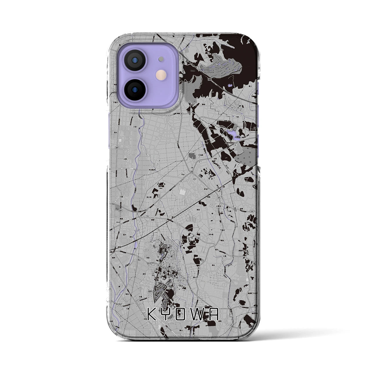 【協和（茨城県）】地図柄iPhoneケース（クリアタイプ）