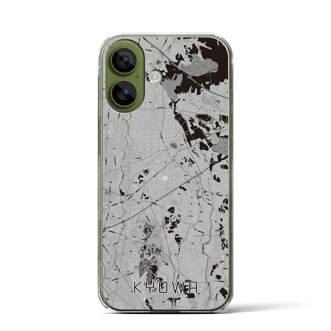 【協和（茨城県）】地図柄iPhoneケース（クリアタイプ）モノトーン・iPhone 17 Pro Max 用