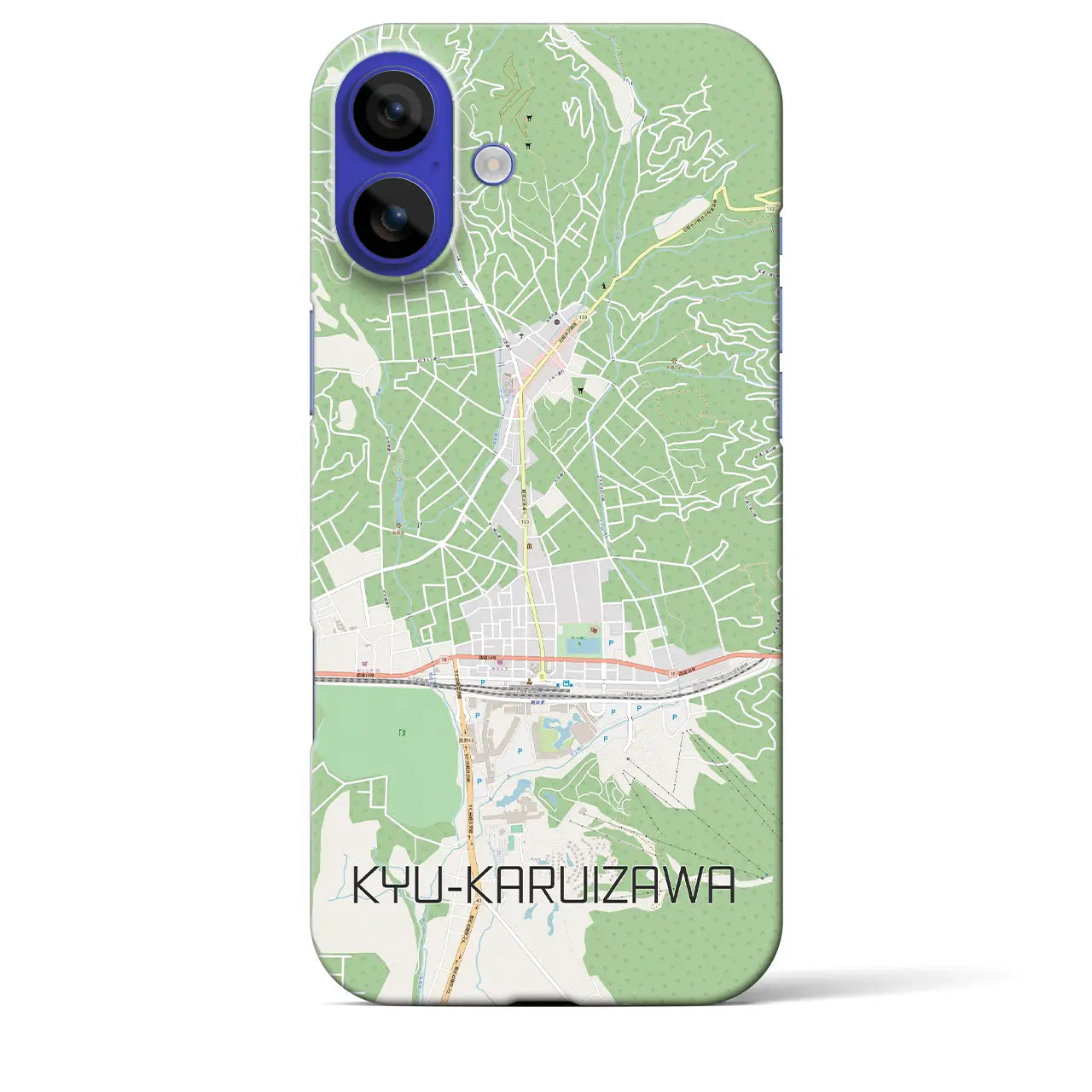 【旧軽井沢（長野県）】地図柄iPhoneケース（バックカバータイプ）ナチュラル・iPhone 16 Pro Max 用