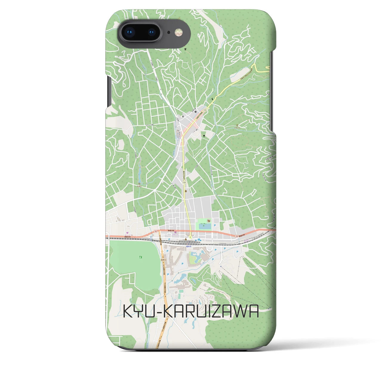 【旧軽井沢（長野県）】地図柄iPhoneケース（バックカバータイプ）